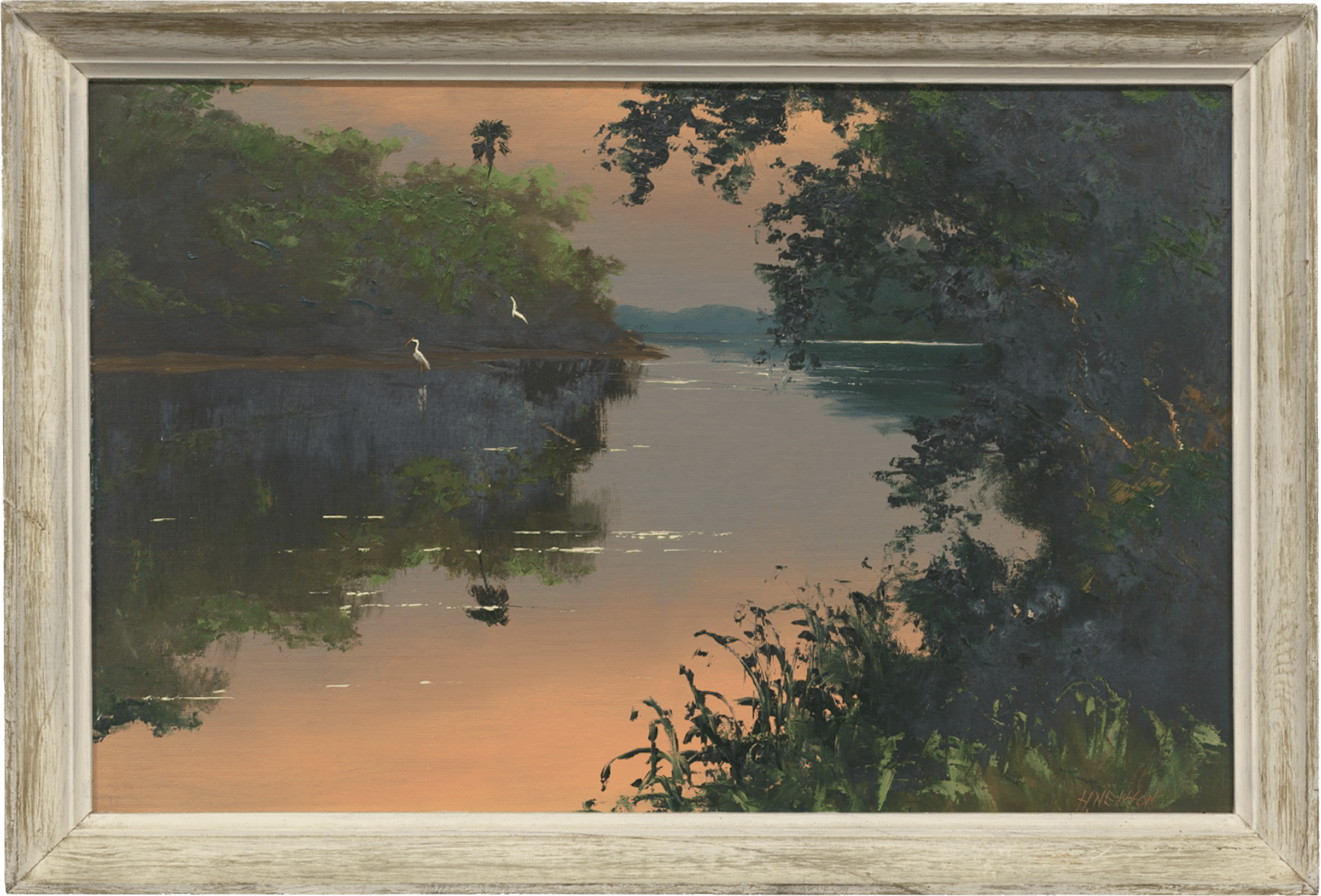Harold Newton Highwaymen Painting Early Morning River Scene
